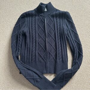 Kith Women's Black Cable Knit cropped Sweater sz Small